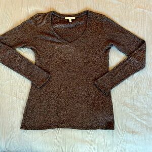 Express Sz L Acrylic Knit Charcoal heather colored sweater.